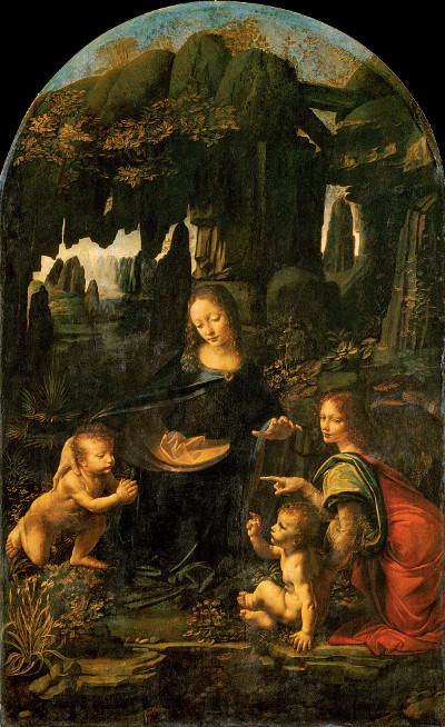 Leonardo da Vinci, La vergine delle rocce, 1483 ca.