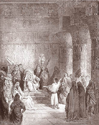 Giuseppe interpreta il sogno del Faraone Gustave Doré
