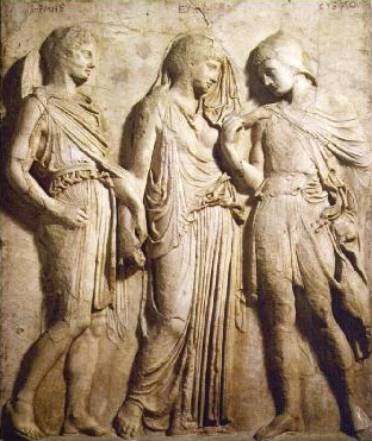 Orfeo, Euridice e Mercurio (I sec. d.C.), rilievo Napoli - Museo Archeologico Nazionale